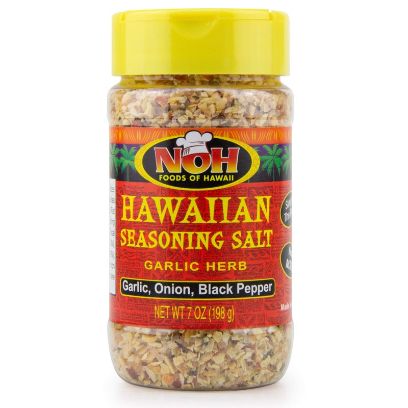 NOH Foods of Hawaii Hawaiian Seasoning Salt (Garlic Herb (Garlic, Onion, Black Pepper), 7 Ounce) - Image 1